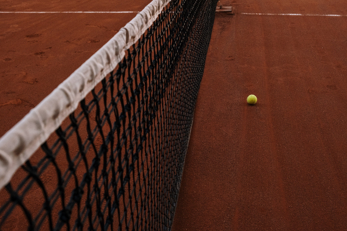 Close up of a tennis net