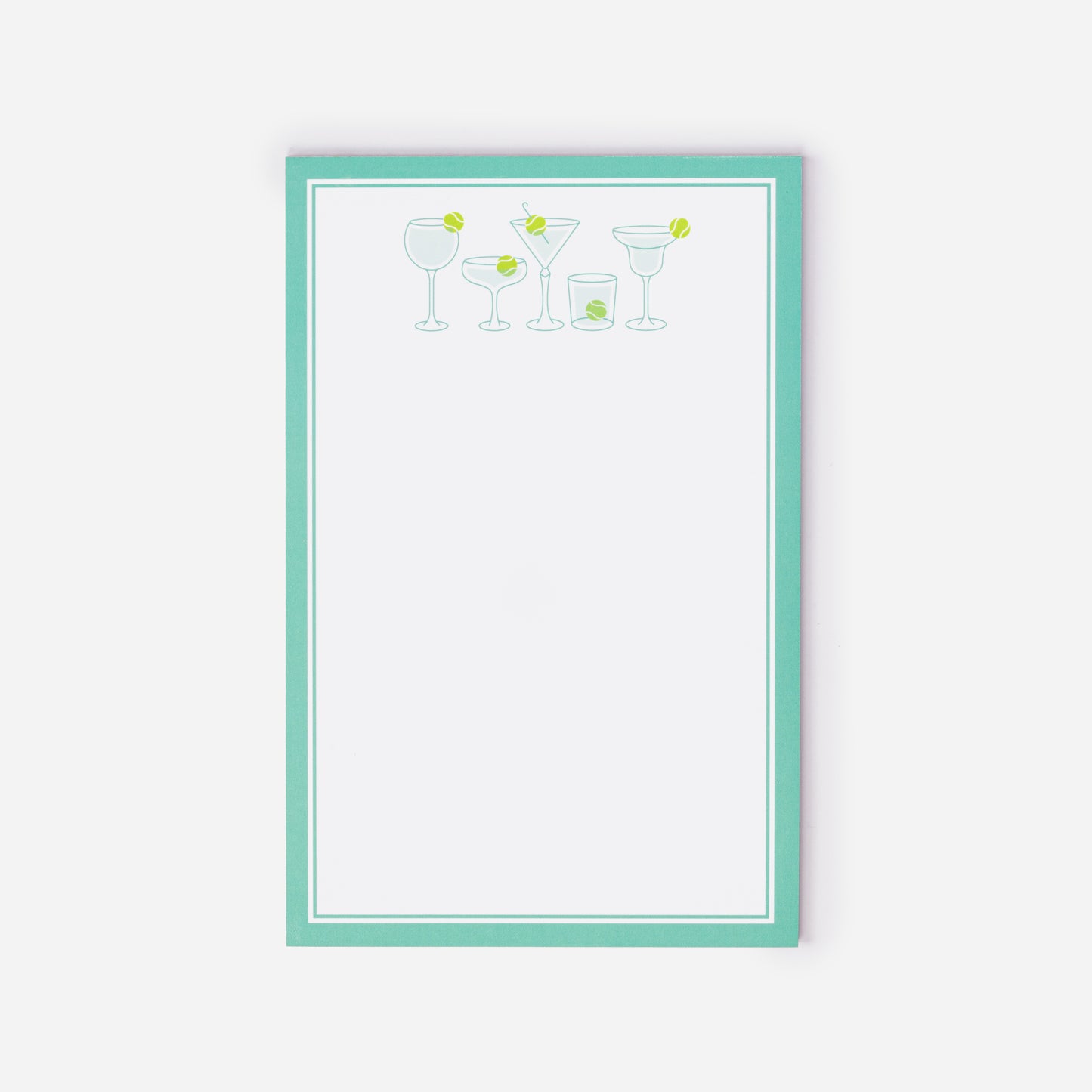 Tennis Notepads Teal Cocktails 8.5 x 5.5