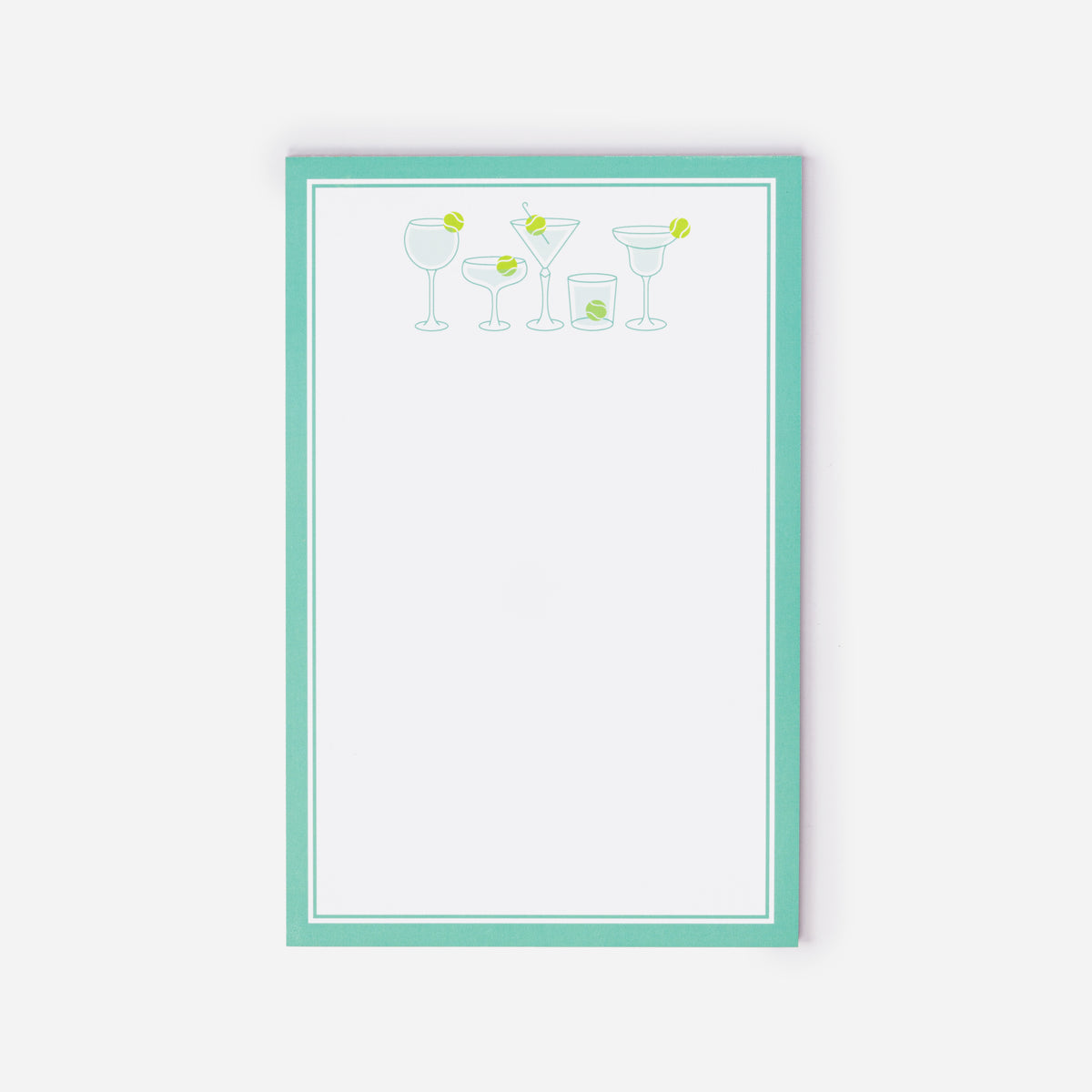 Tennis Notepads Teal Cocktails 8.5 x 5.5
