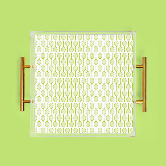 Serving Tray Lime Tennis