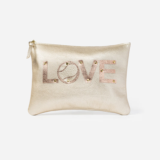 Lex Clutch Courtside Champagne LOVE Tennis