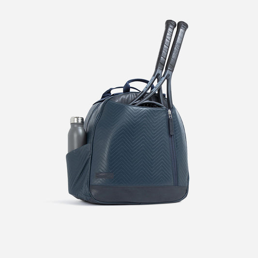 Melbourne Tennis Backpack / Tote Navy Zig Zag Luxe
