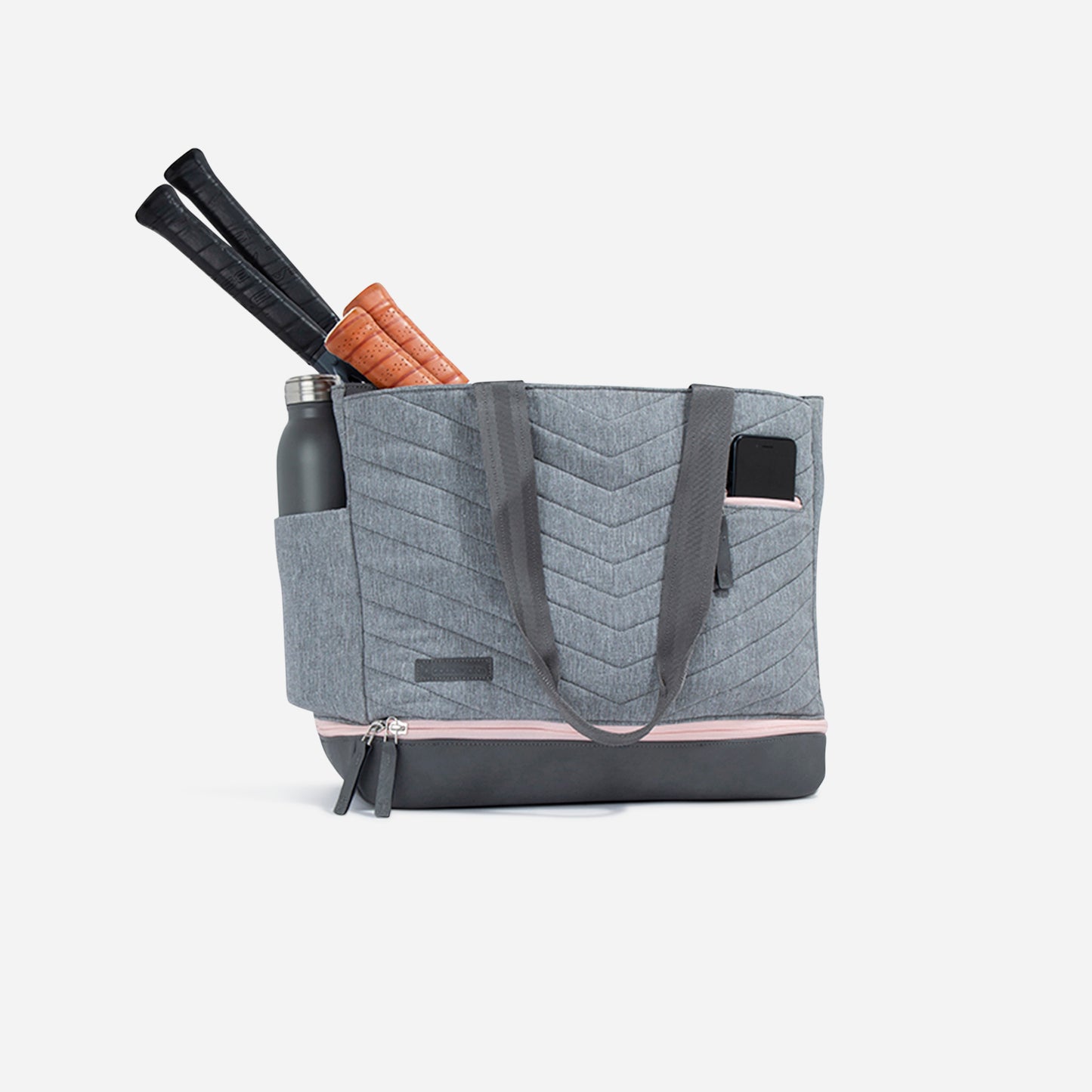 Parisii Tennis Tote Grey & Blush