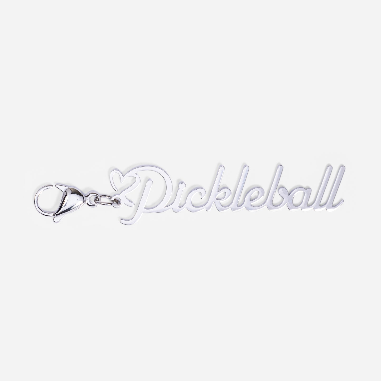 Tennis Bag Zipper Pull Charm Heart Pickleball