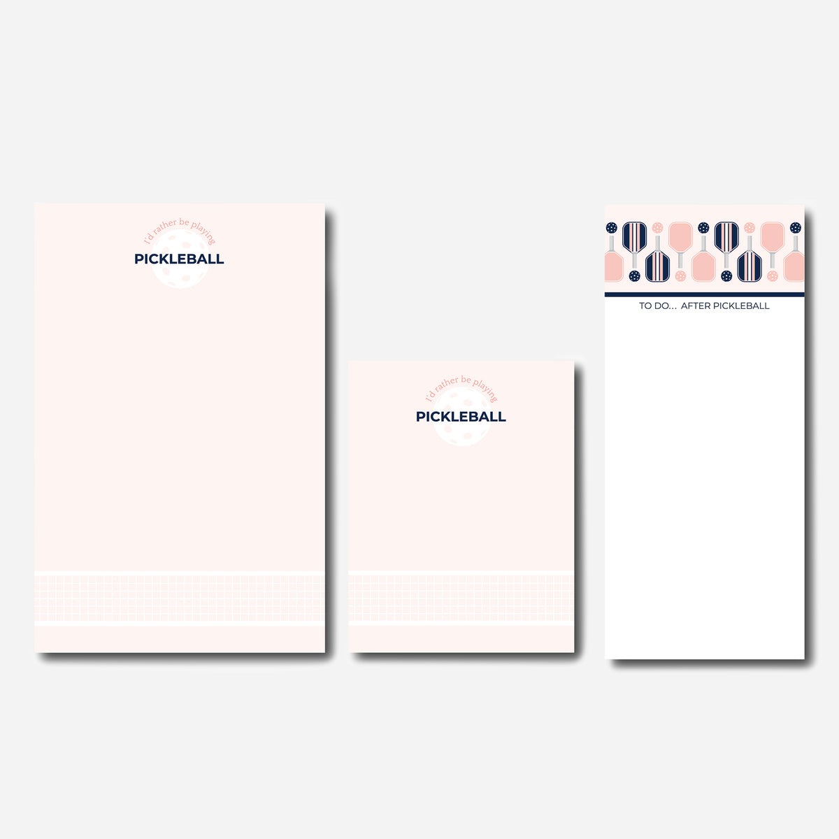 Pickleball Notepads Large Pink Pickleball 8.5 x 5.5