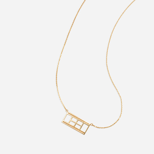 Tennis Court Necklace Gold
