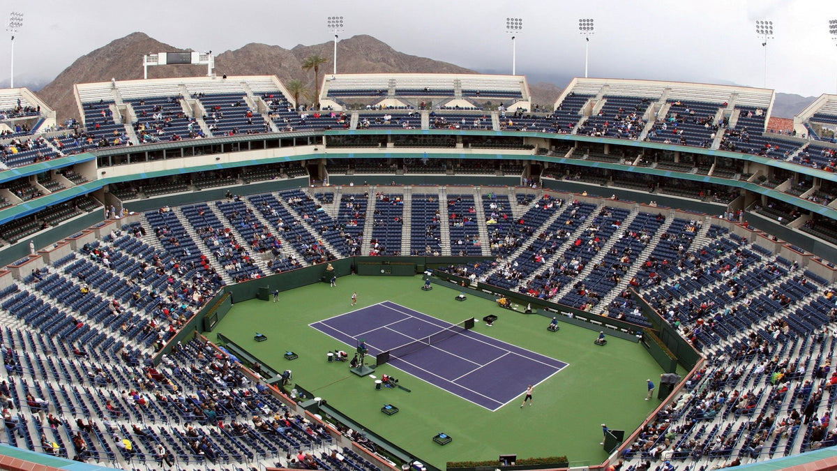Aerial view of a tennis stadium