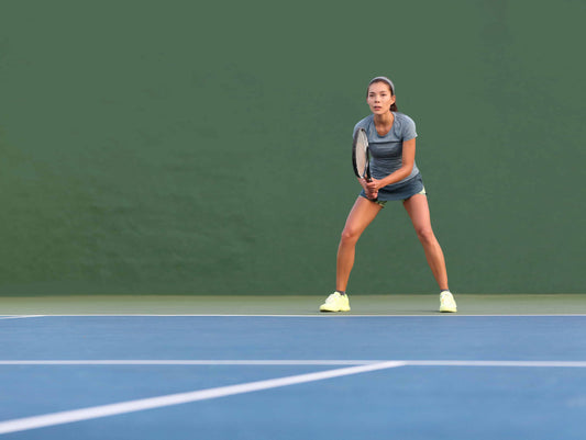 Woman receiving Serve