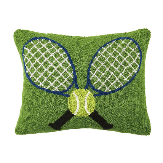 Pillow with tennis racquets