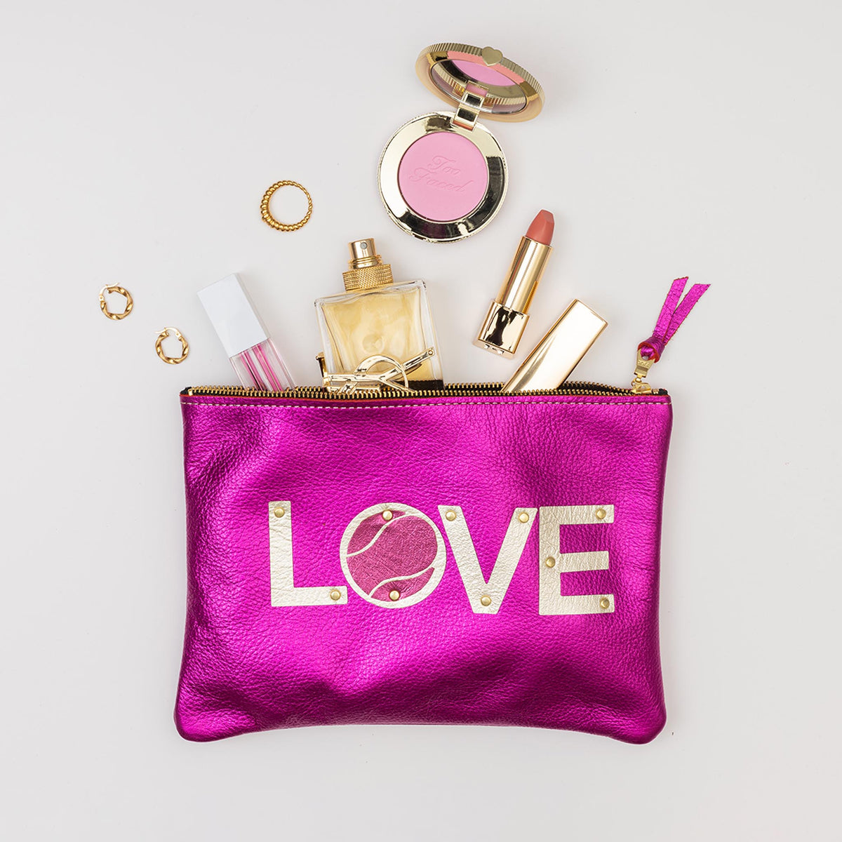 Lex Clutch Courtside Fuchsia LOVE Tennis