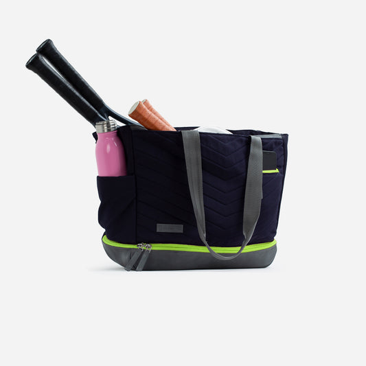 Parisii Pickleball Tote Navy & Lemon Lime