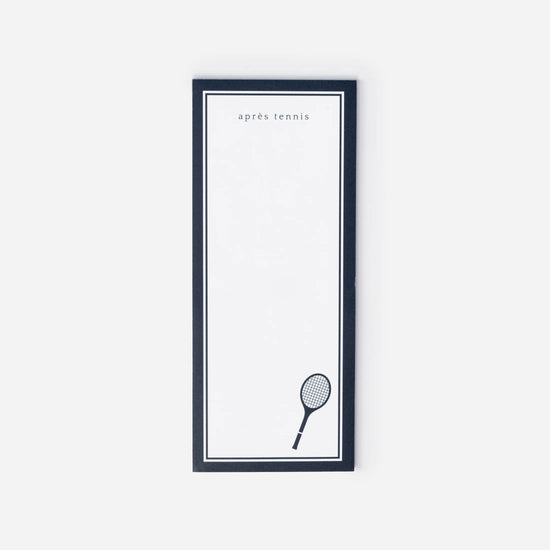 Notepad with tennis details.