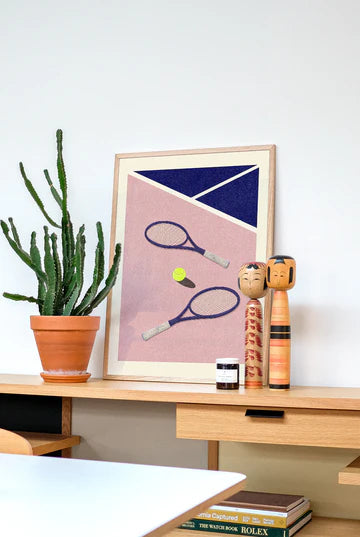 Poster with tennis racquets
