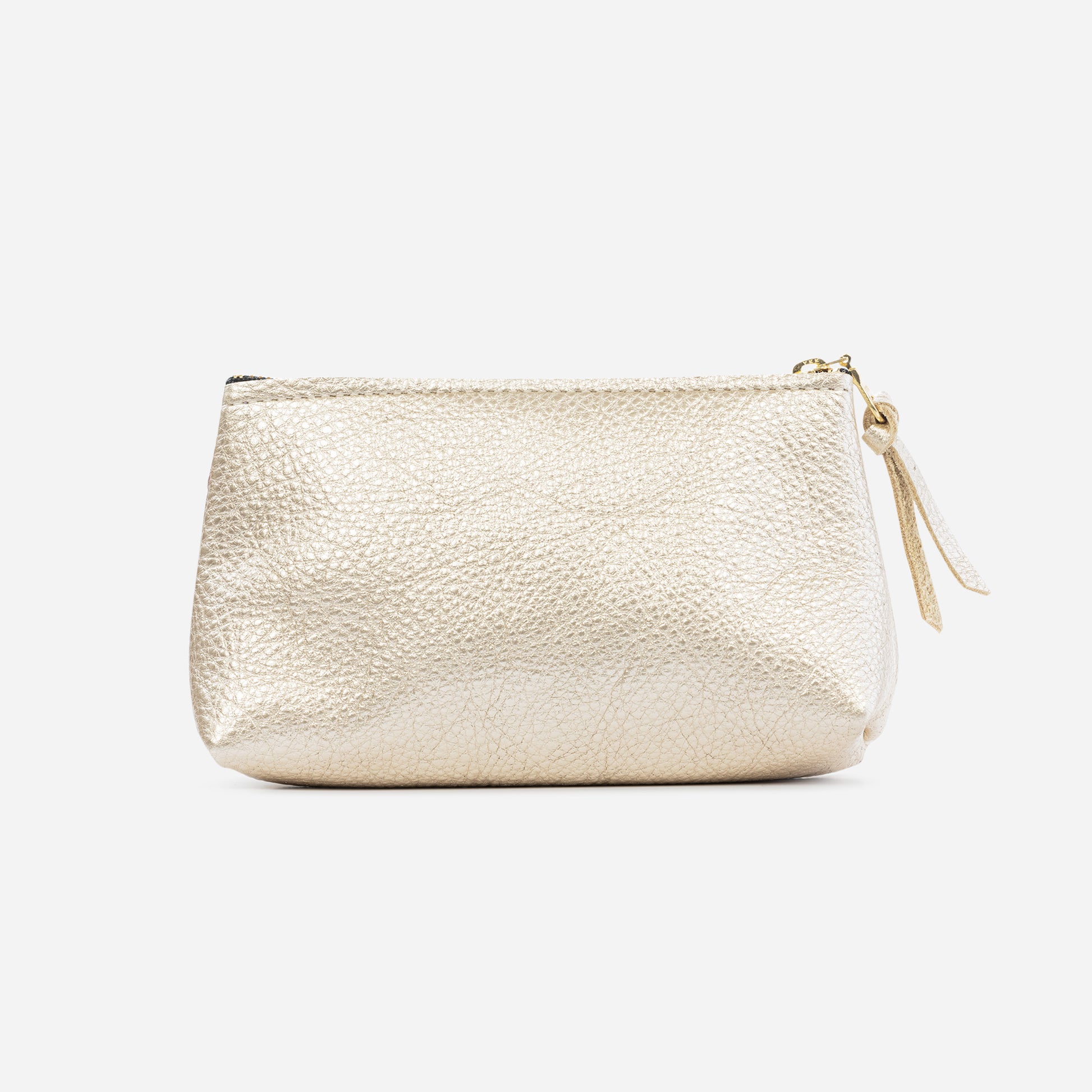 Bree Small Leather Pouch Champagne & Rose Gold