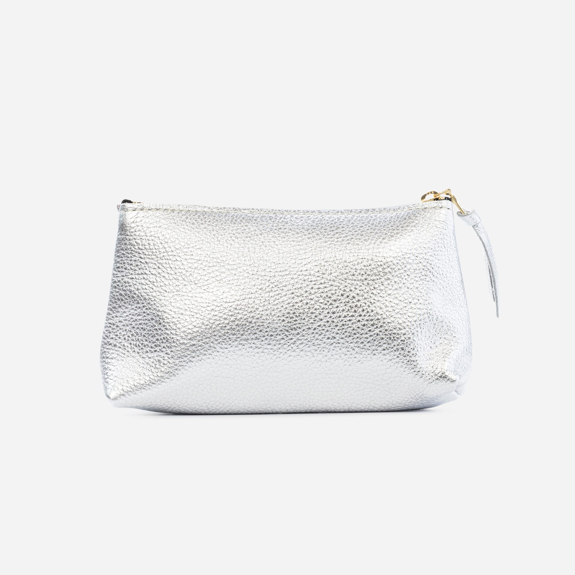 Bree Small Leather Pouch Platinum & Graphite