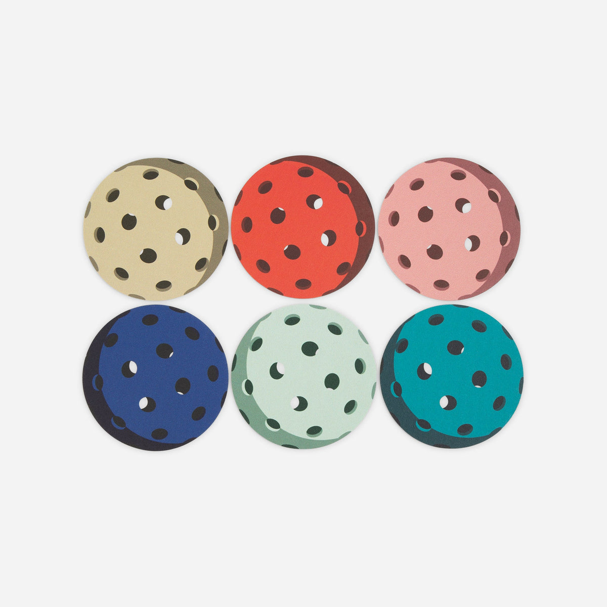 Pickleball Coasters Pickleballs