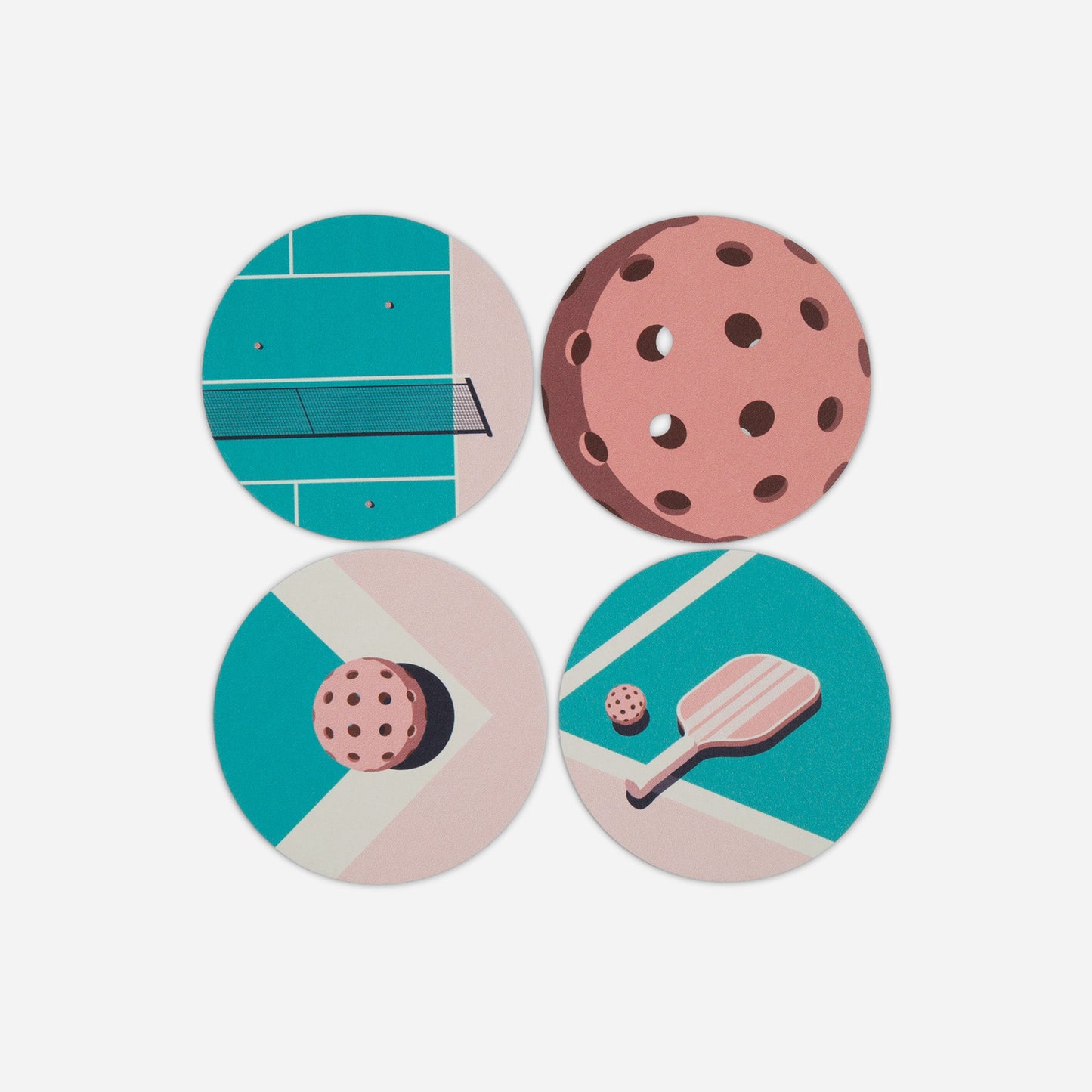 Pickleball Coasters Pickleball Scenes
