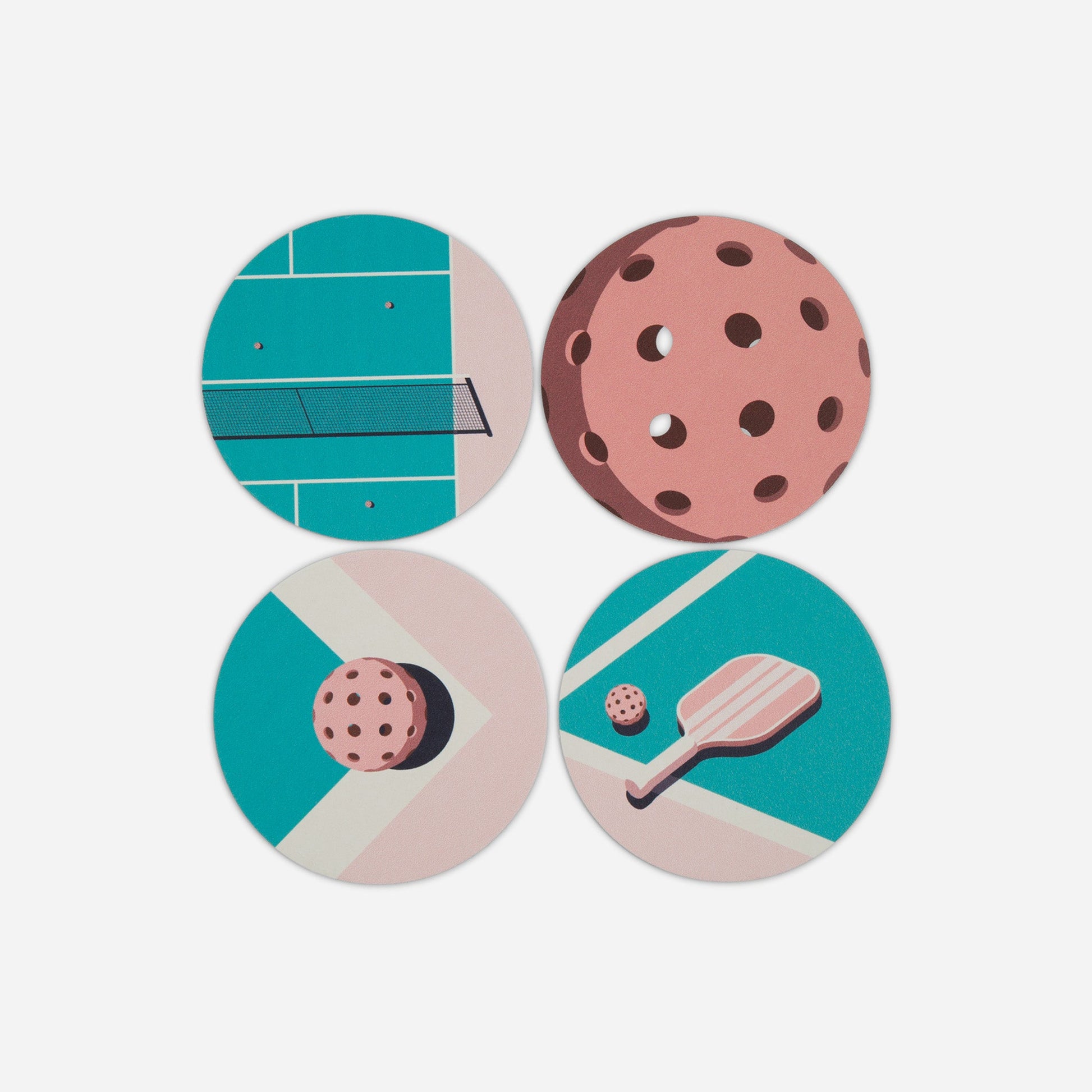 Pickleball Coasters Pickleball Scenes