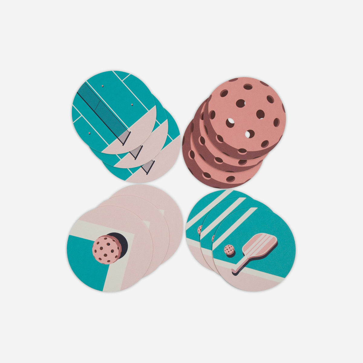 Pickleball Coasters Pickleball Scenes