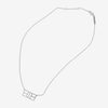 Silver pickleball court necklace 7/8 in.