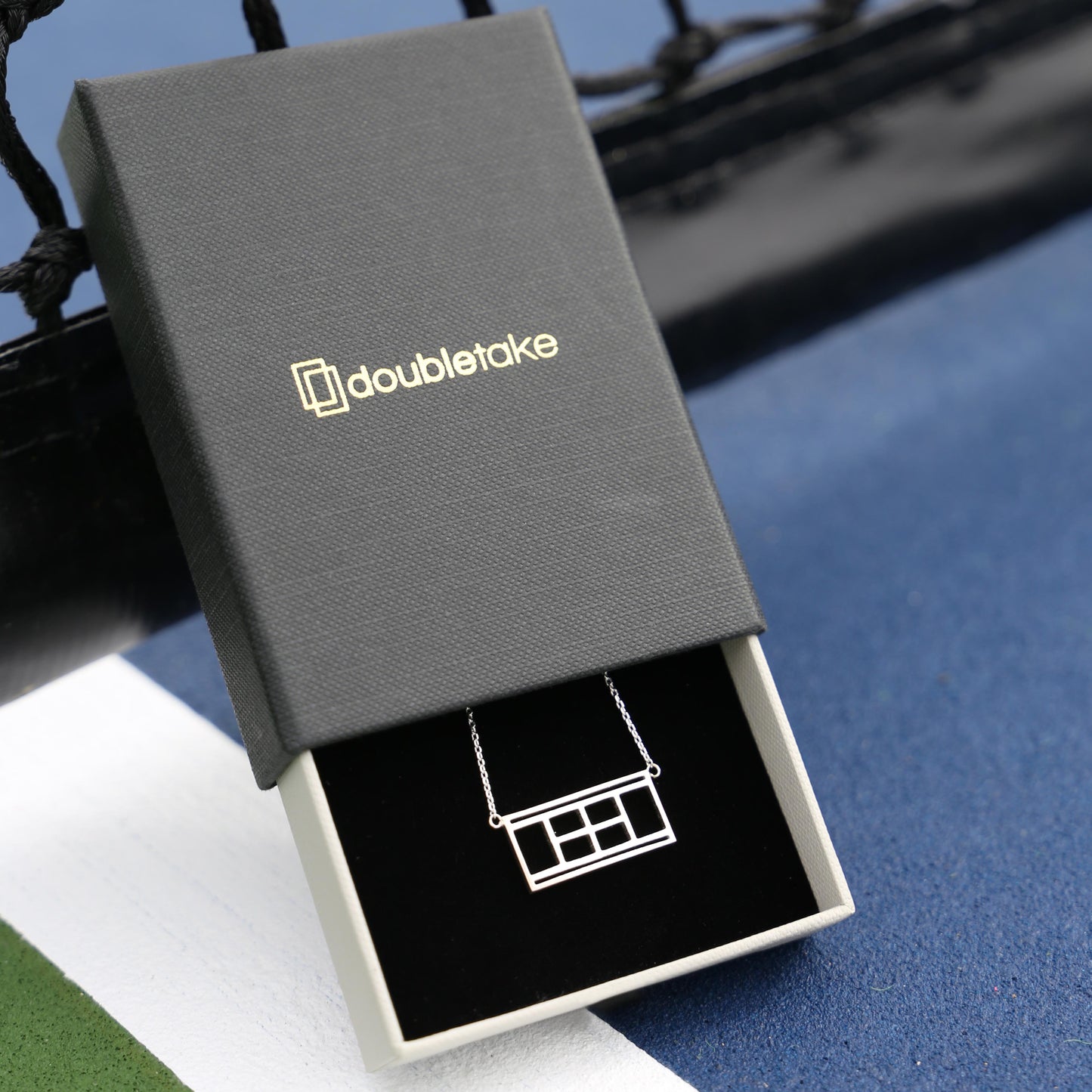 Tennis Court Necklace Silver