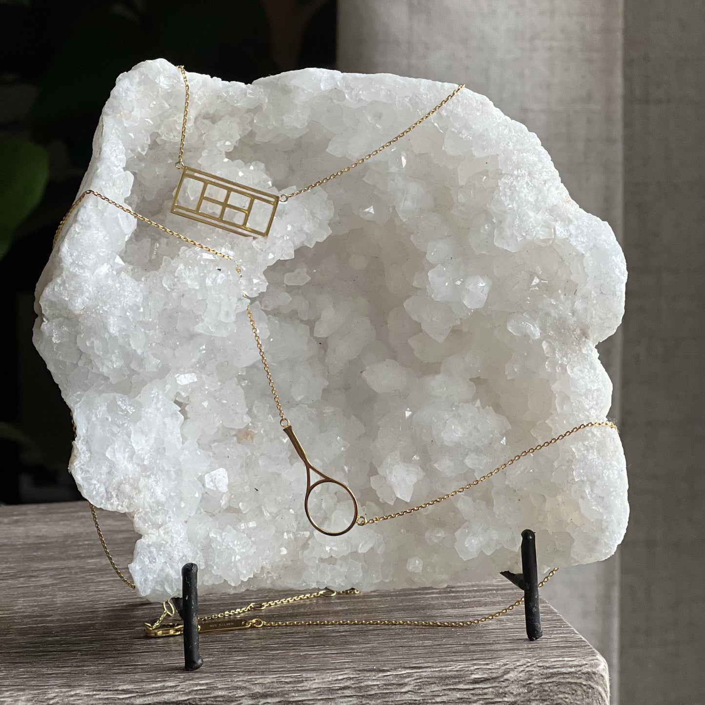 Tennis Court Necklace Gold