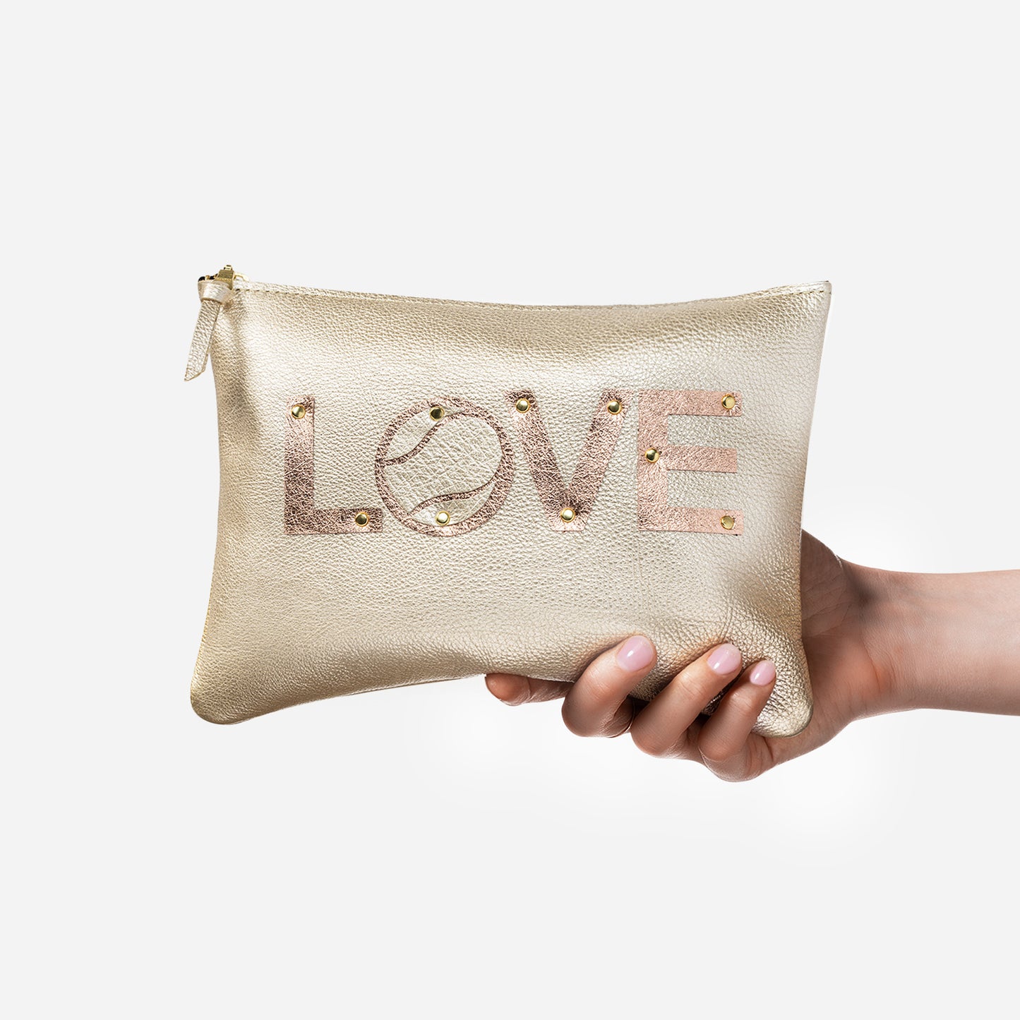 Lex Clutch Courtside Champagne LOVE Tennis