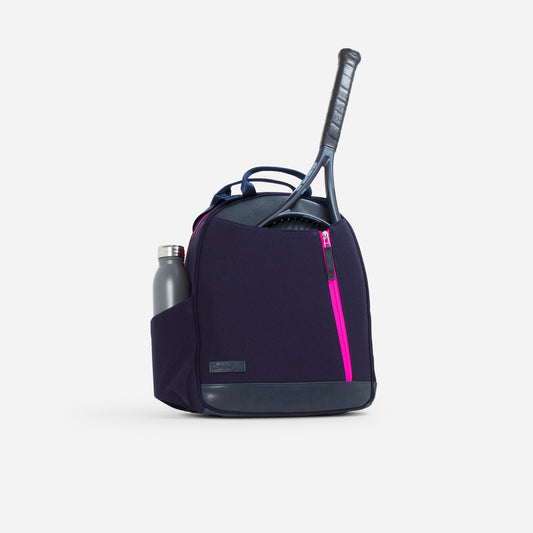 Melbie Tennis Backpack / Tote Navy & Fuchsia
