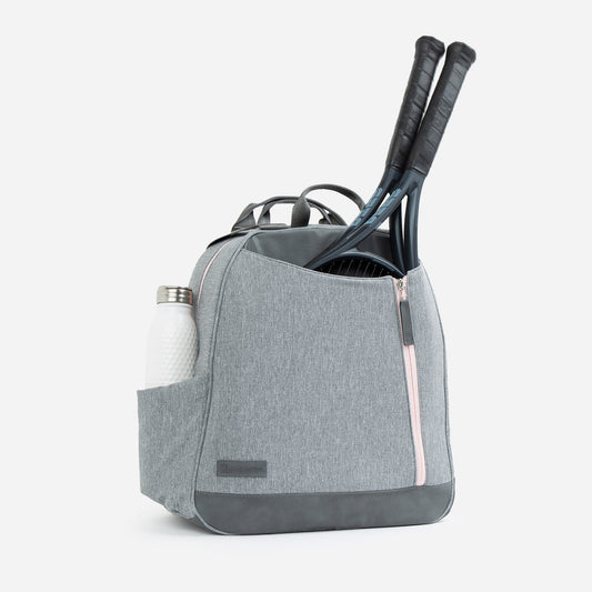 Melbourne Tennis Backpack / Tote Grey & Blush Regular