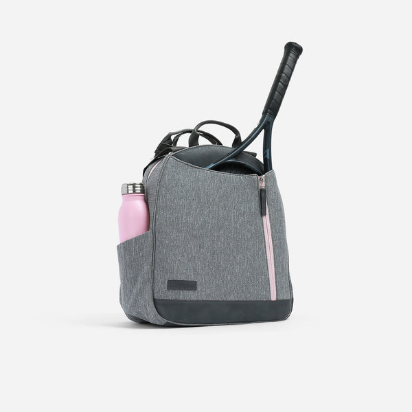 Melbourne Tennis Backpack / Tote Grey & Blush
