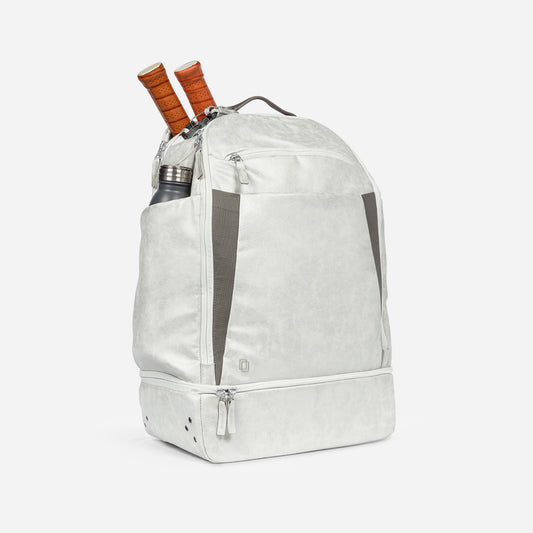 NYC Pickleball Backpack Pearl V-leather Luxe