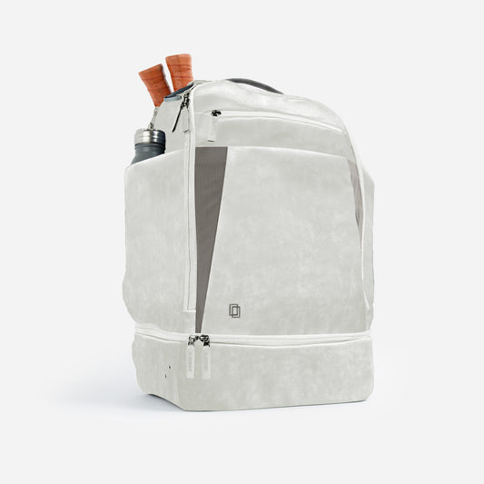 NYC Pickleball Backpack Pearl V-leather Luxe