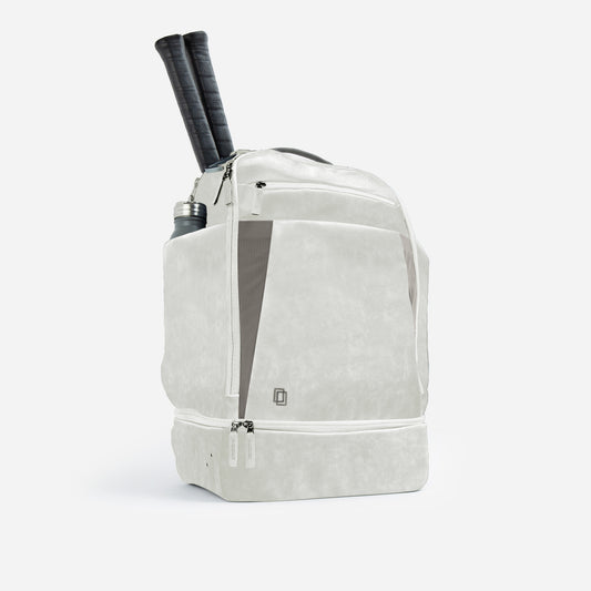 NYC Tennis Backpack Pearl V-leather Luxe