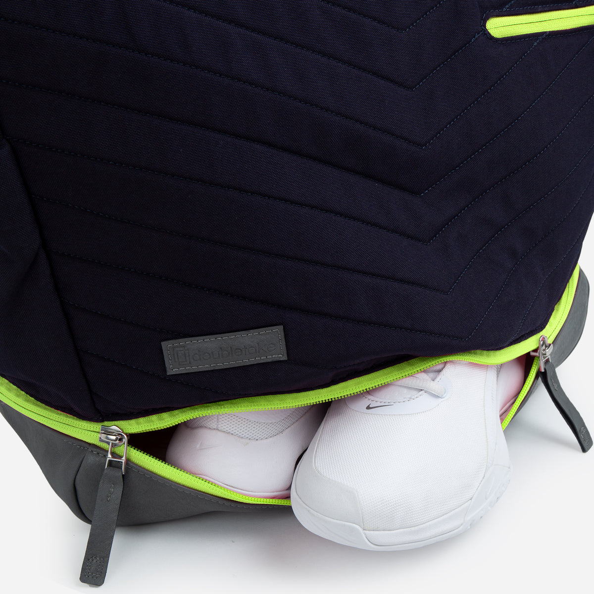 Parisii Tennis Tote Navy & Lemon Lime