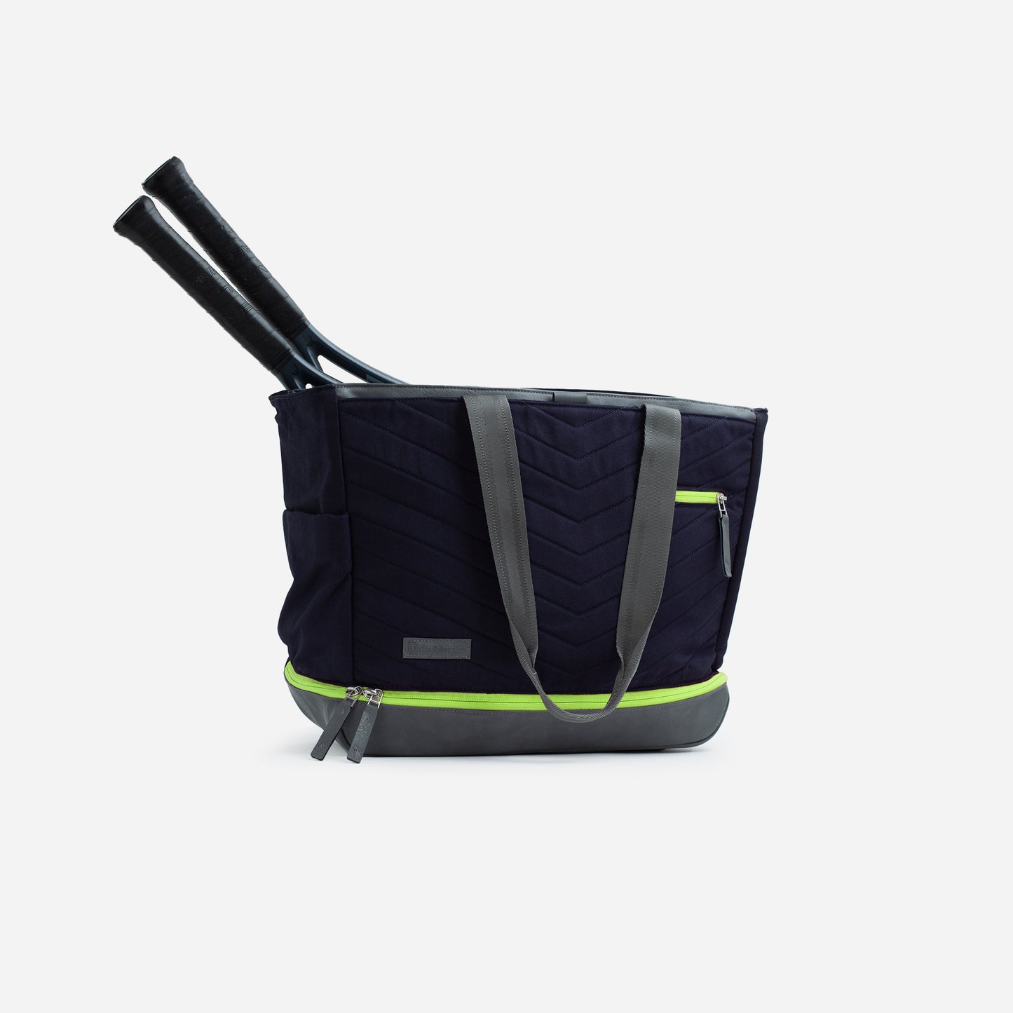 Parisii Tennis Tote Navy & Lemon Lime