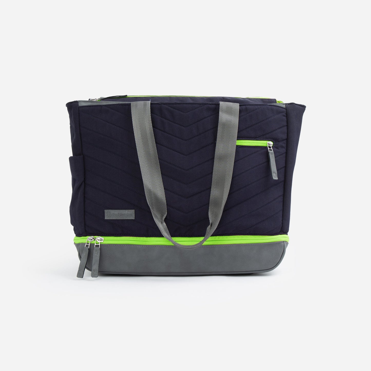 Parisii Tennis Tote Navy & Lemon Lime