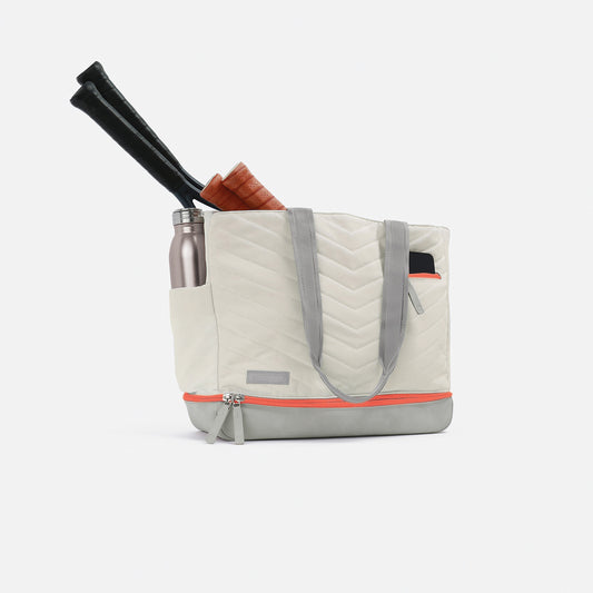 Parisii Tennis Tote Canvas & Poppy