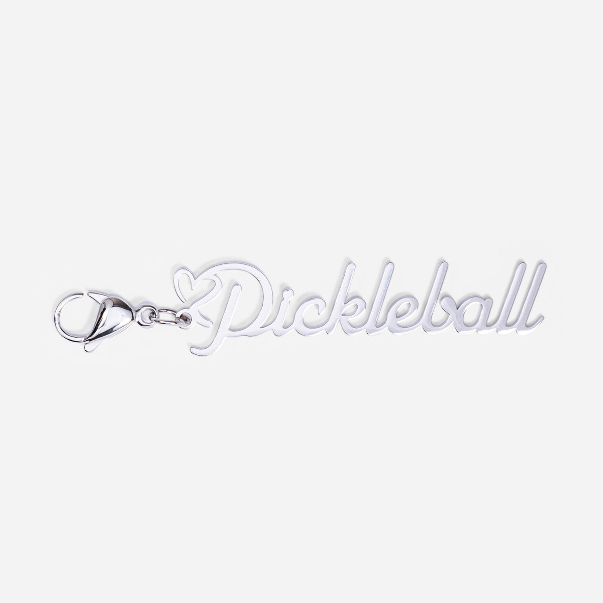 Tennis Bag Zipper Pull Charm Heart Pickleball