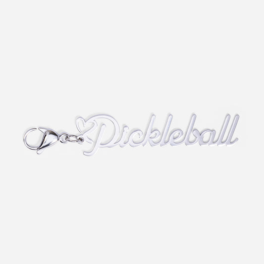 Tennis Bag Zipper Pull Charm Heart Pickleball