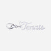 Tennis Bag Zipper Pull Charm Heart Tennis