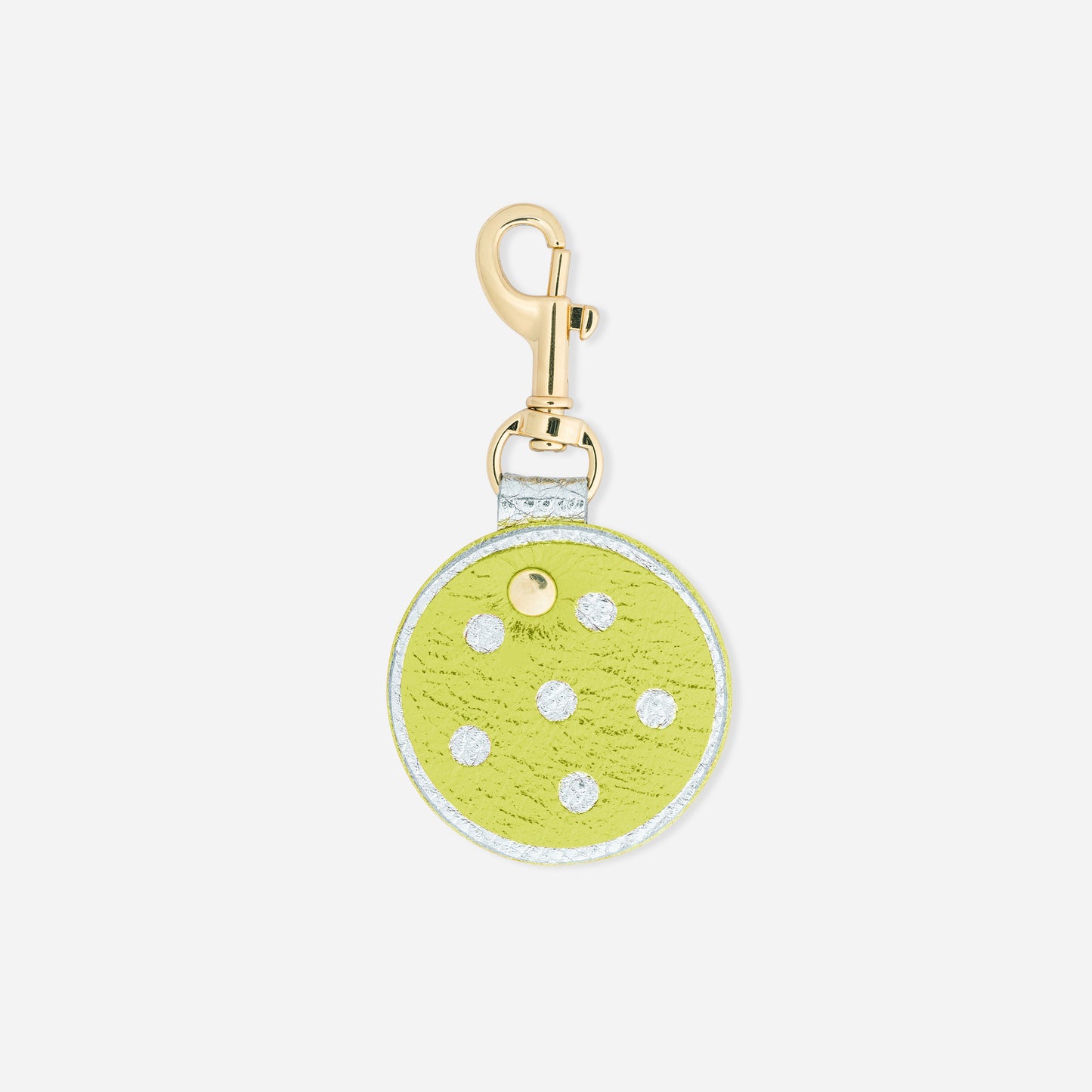 Quinn Keychain Charm Lemon Lime Pickleball