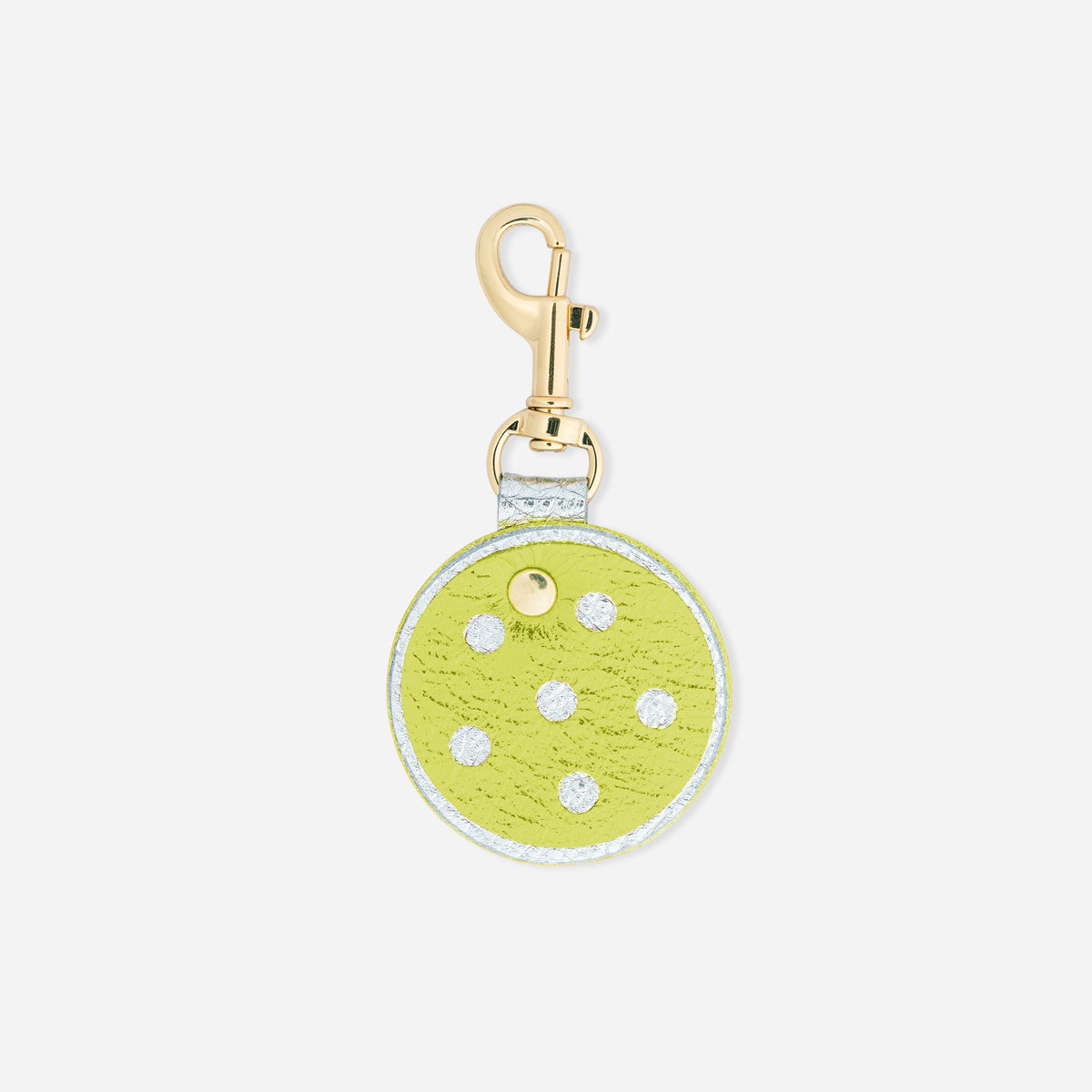Quinn Keychain Charm Lemon Lime Pickleball