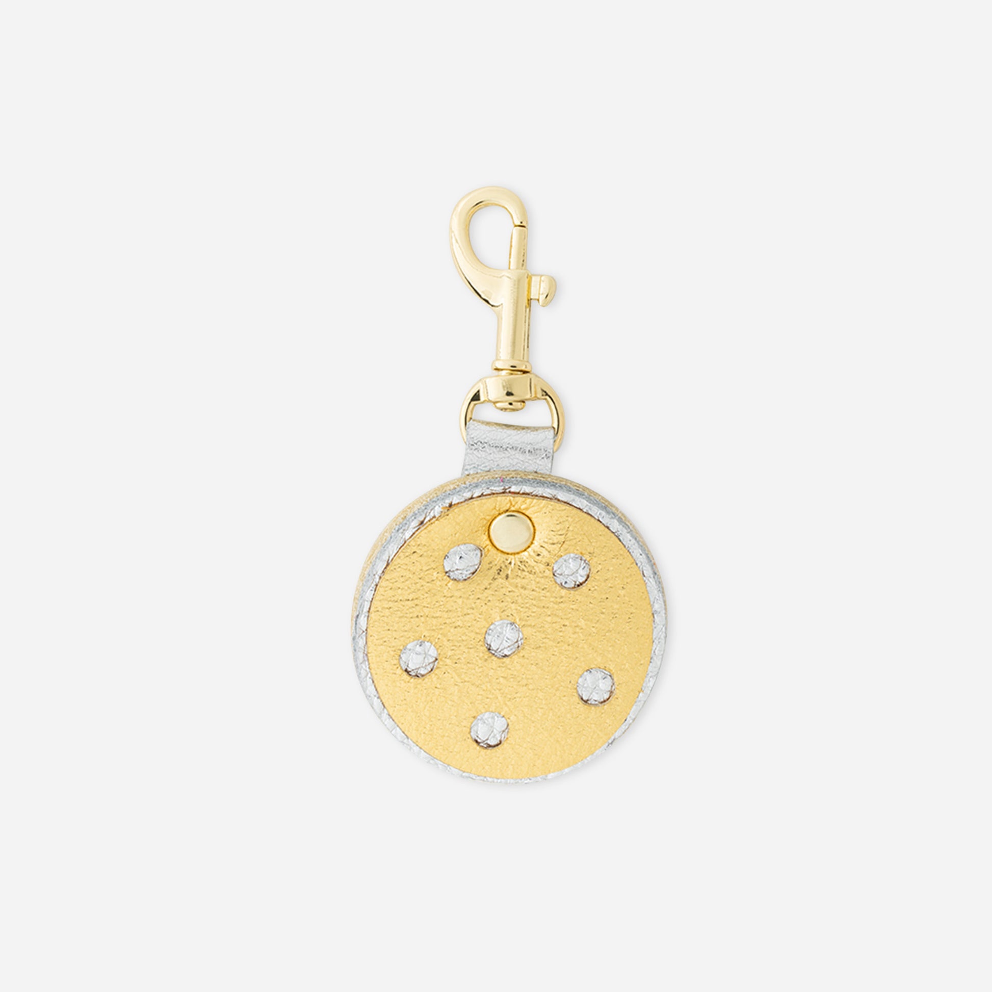 Quinn Keychain Charm Gold Pickleball