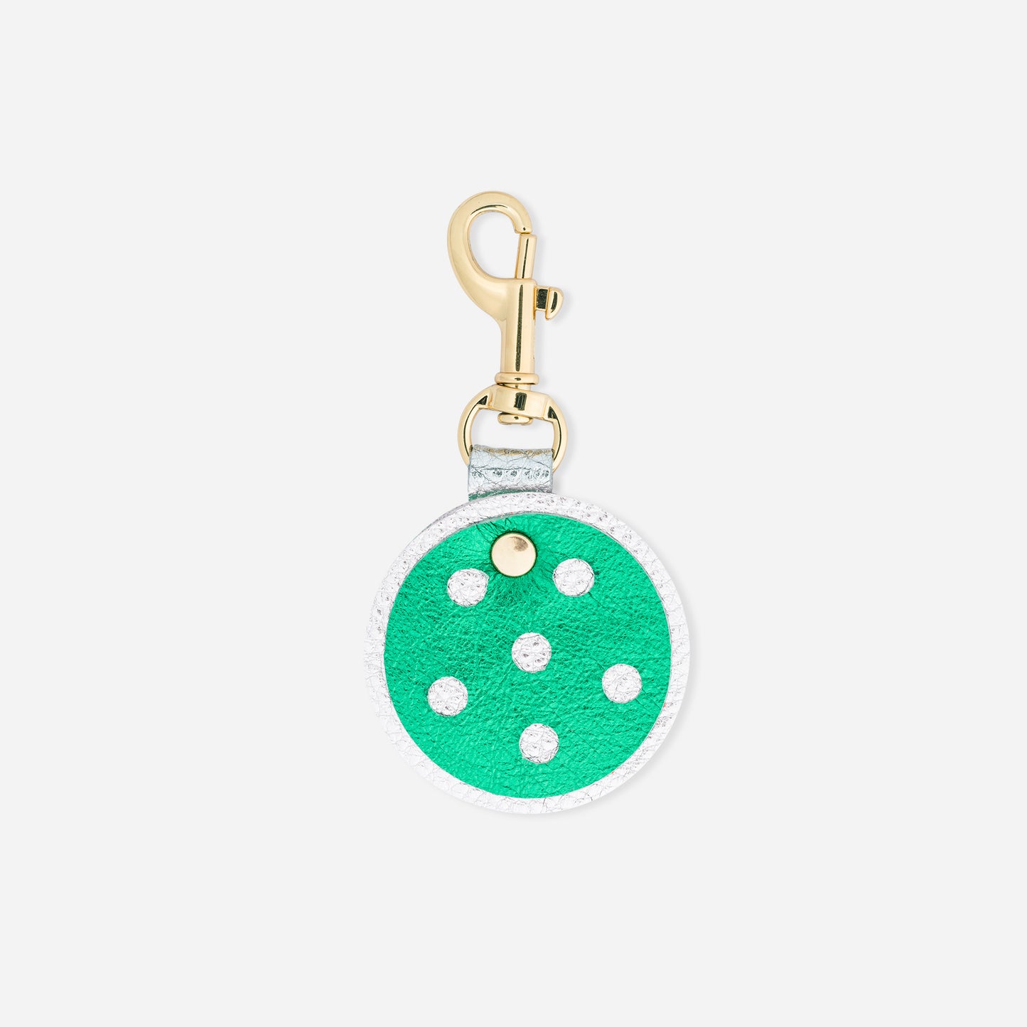 Quinn Keychain Charm Emerald Pickleball