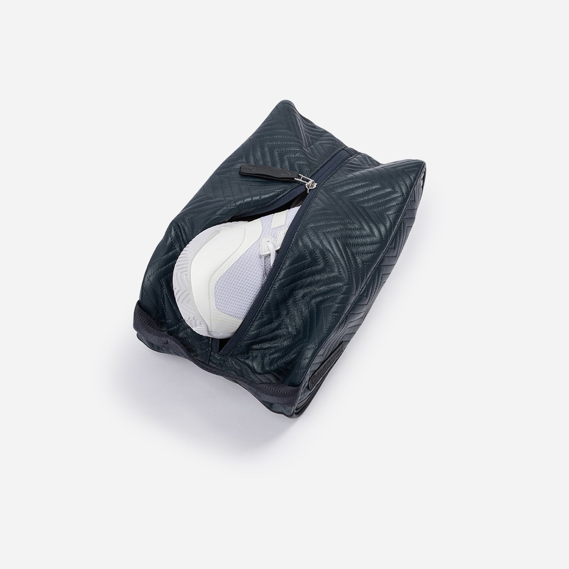 Roma Tennis Shoe Bag Navy Zig Zag Luxe