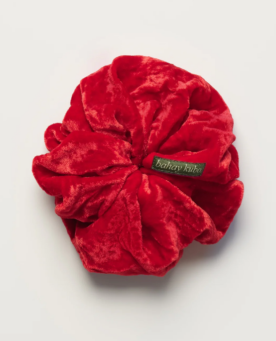 Velvet red scrunchie