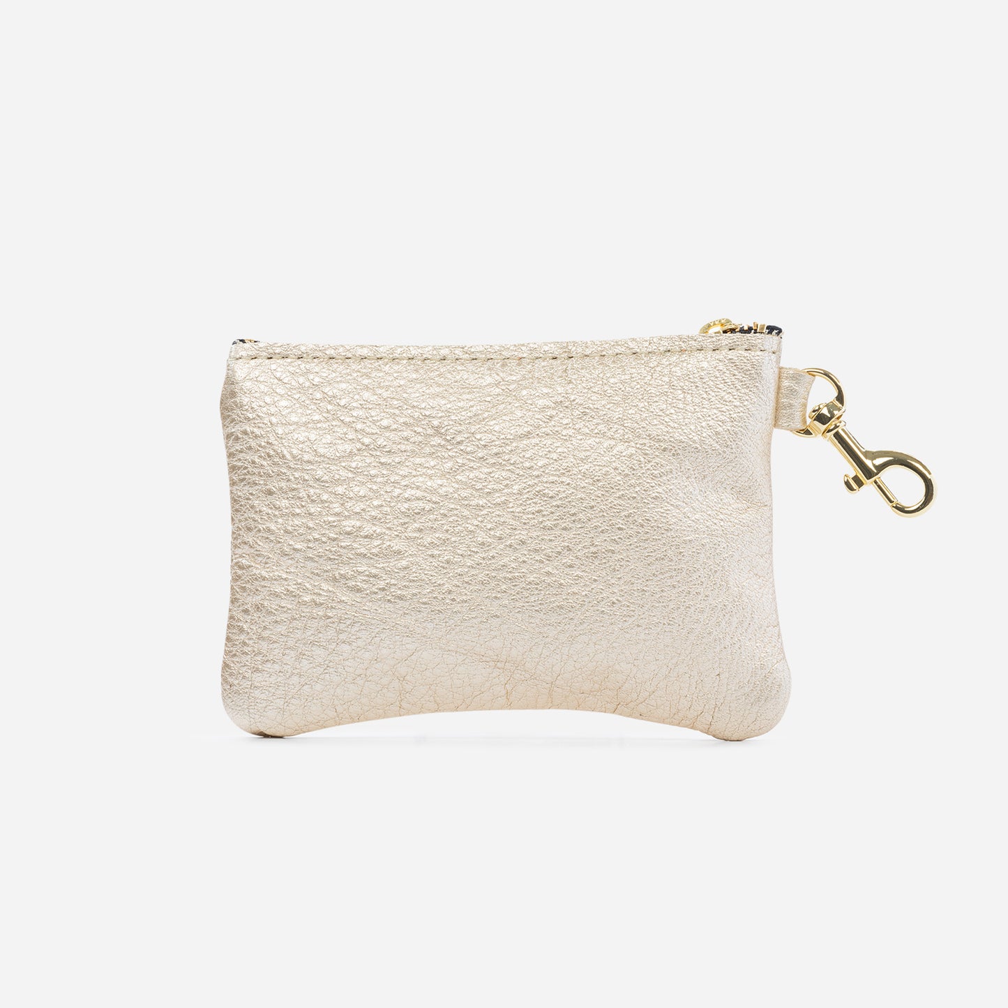 Shay Mini Leather Pouch Champagne Initial