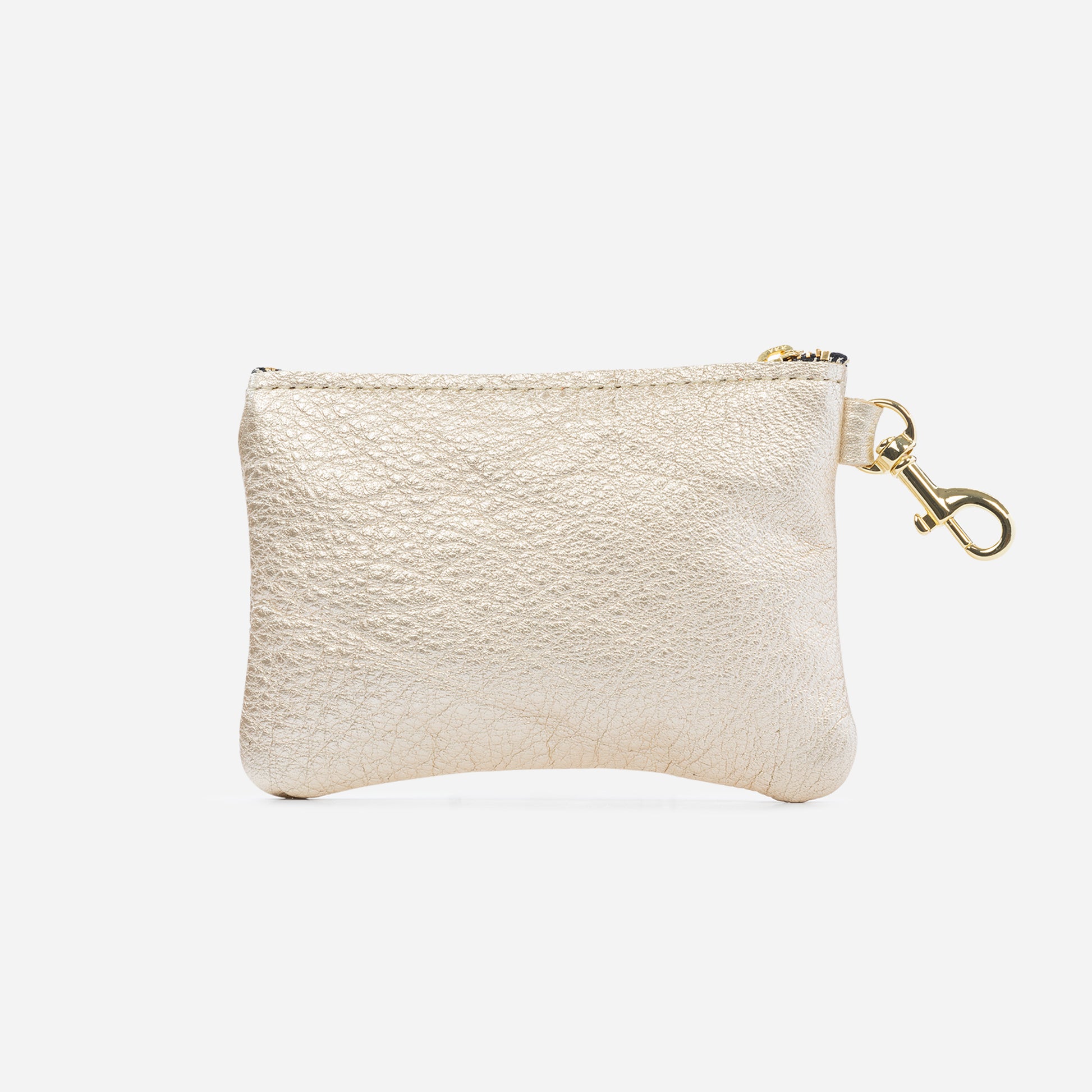Shay Mini Leather Pouch Champagne Initial