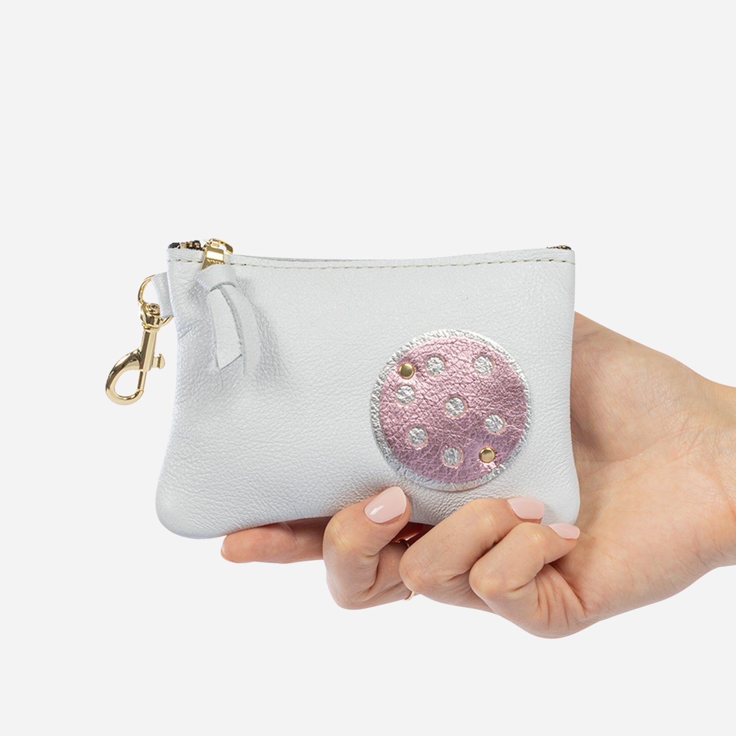 Shay Mini Leather Pouch Snow Pickleball