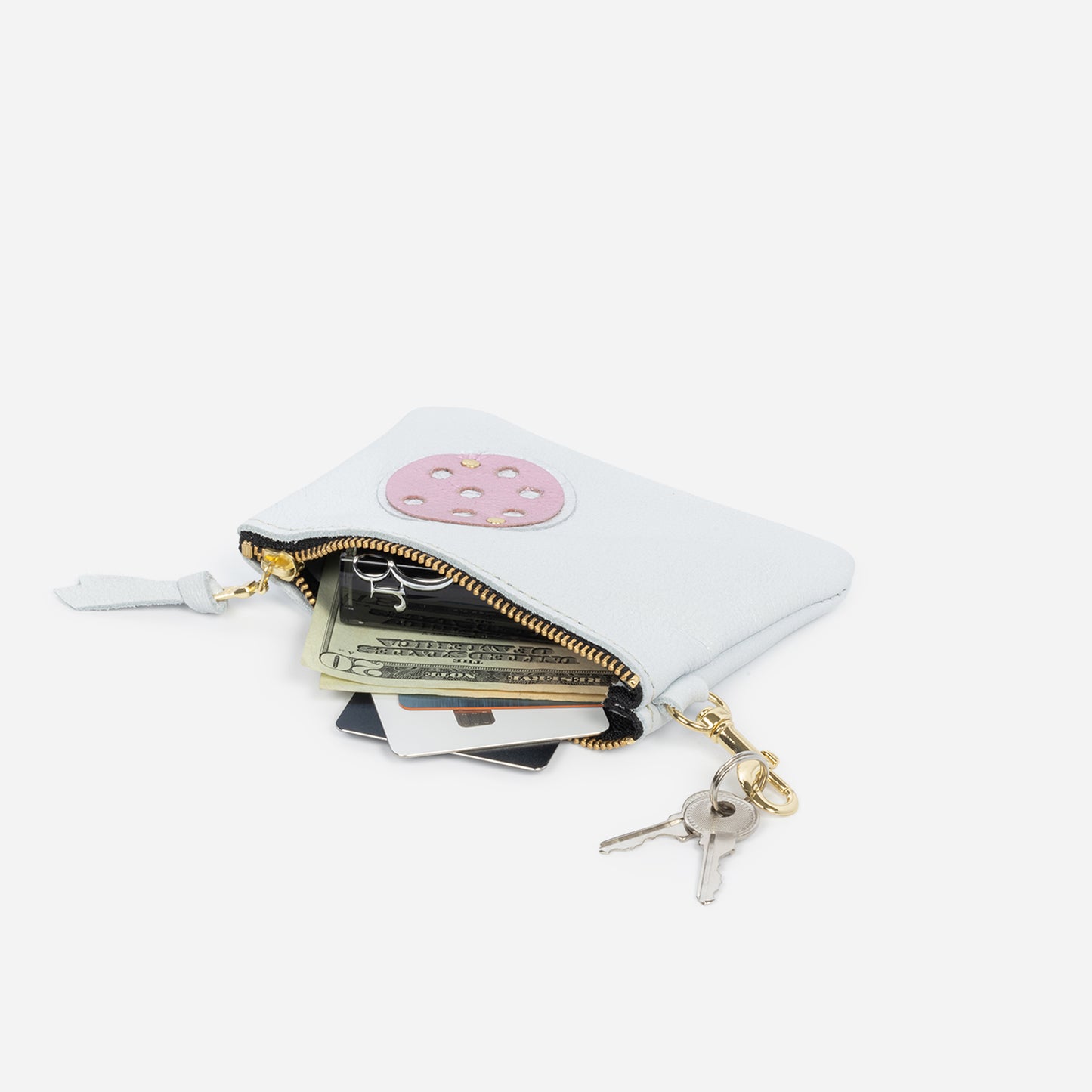 Shay Mini Leather Pouch Snow Pickleball